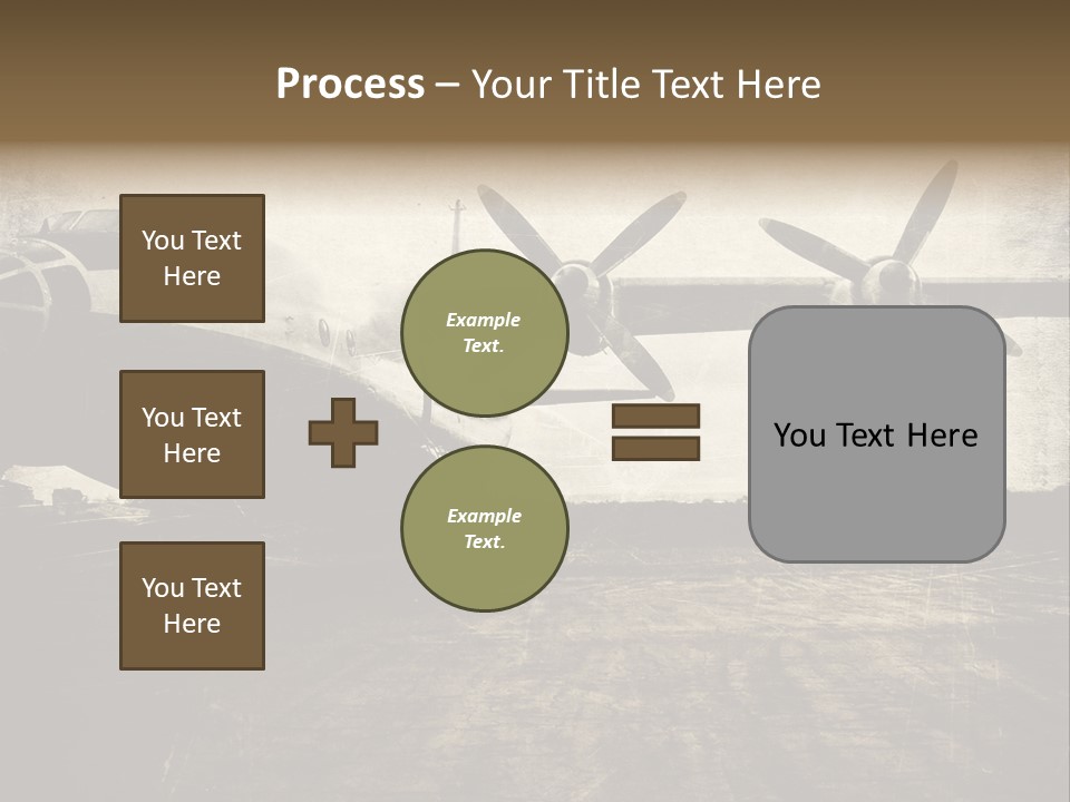 Sepia Fuselage History PowerPoint Template