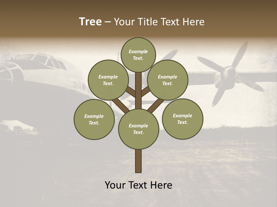 Sepia Fuselage History PowerPoint Template