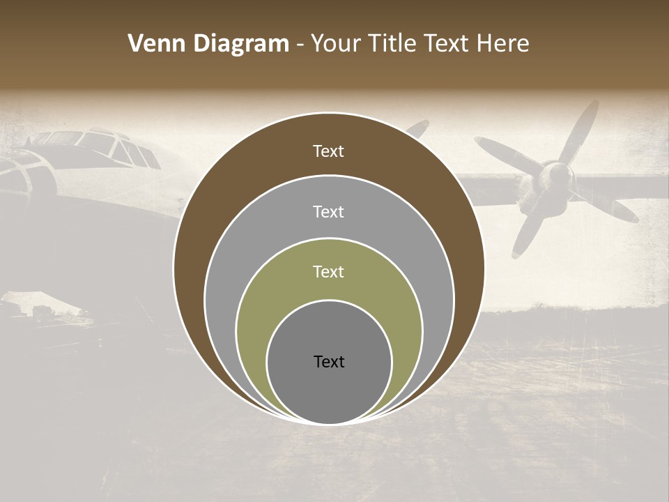 Sepia Fuselage History PowerPoint Template