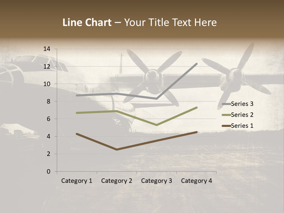 Sepia Fuselage History PowerPoint Template