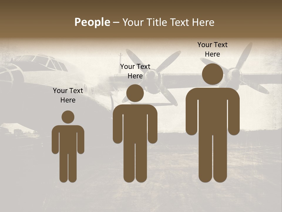 Sepia Fuselage History PowerPoint Template