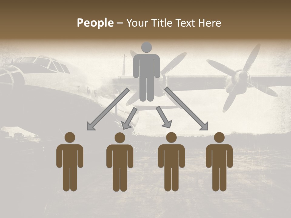 Sepia Fuselage History PowerPoint Template
