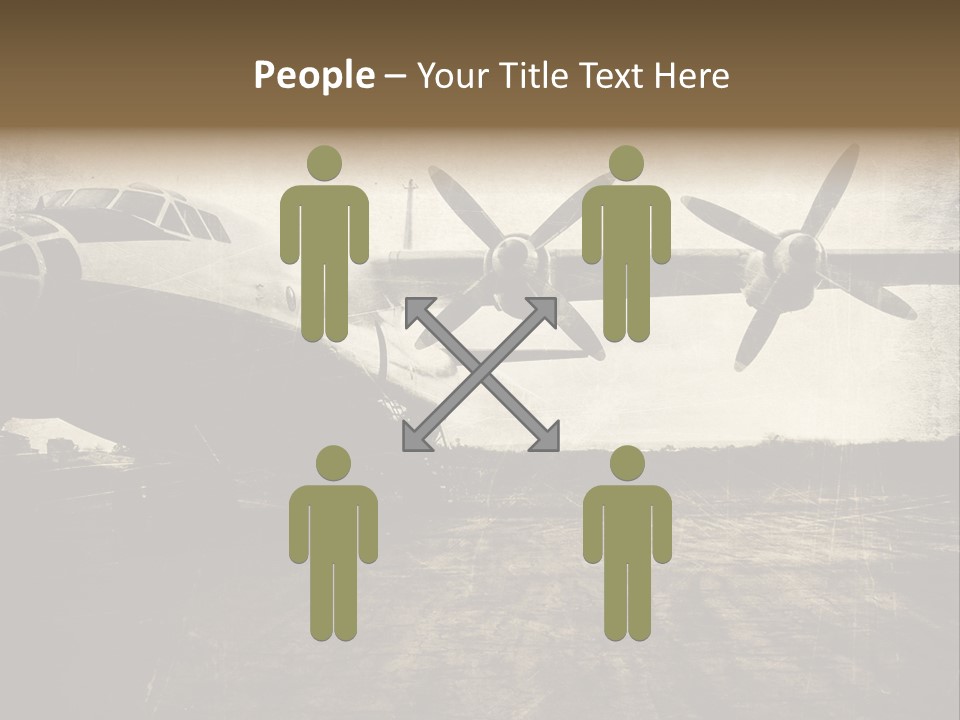 Sepia Fuselage History PowerPoint Template