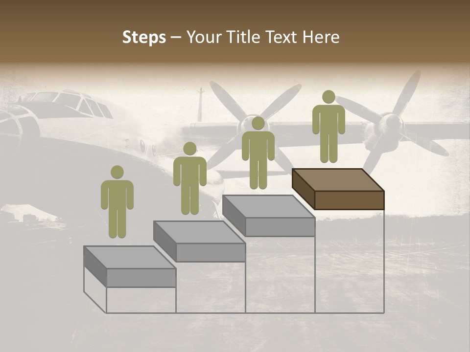Sepia Fuselage History PowerPoint Template