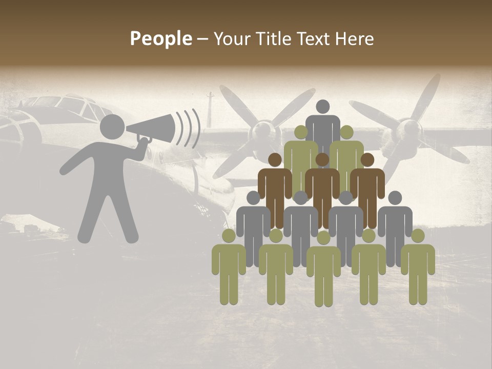 Sepia Fuselage History PowerPoint Template