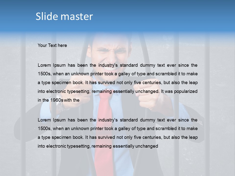 Career Man Strong PowerPoint Template