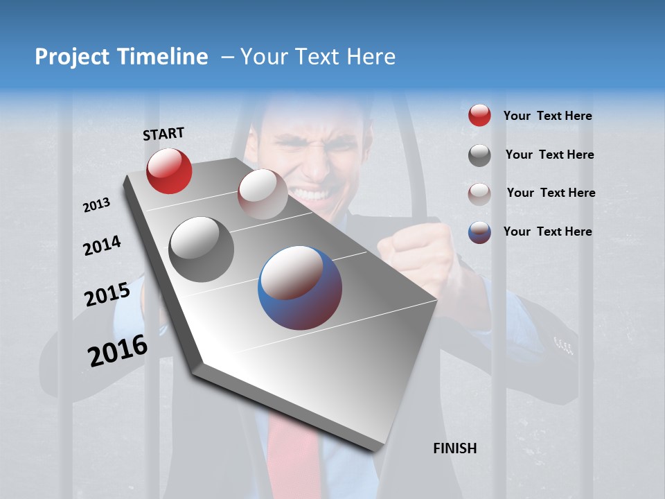 Career Man Strong PowerPoint Template