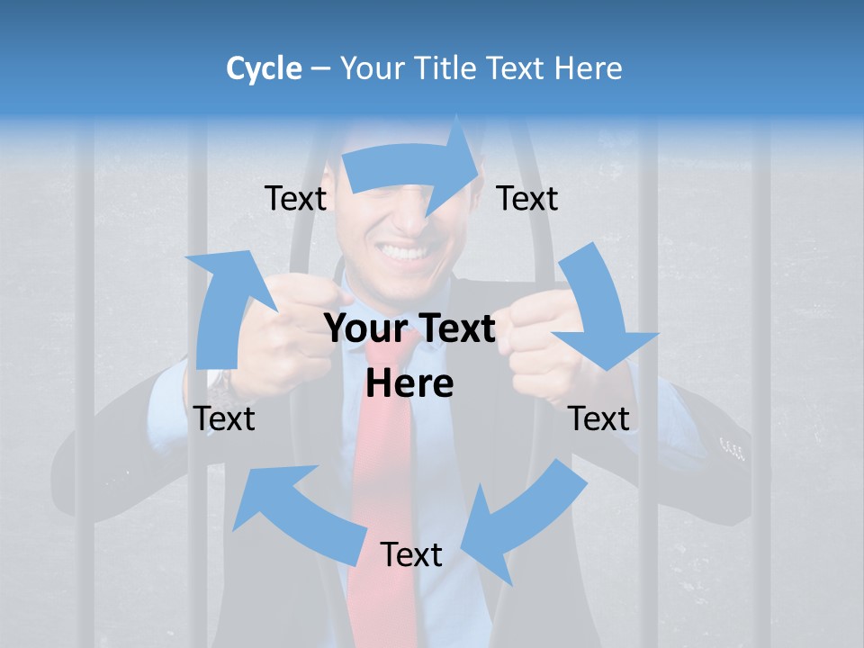 Career Man Strong PowerPoint Template