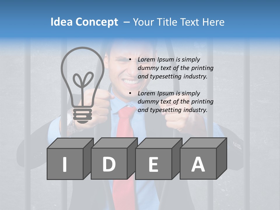 Career Man Strong PowerPoint Template