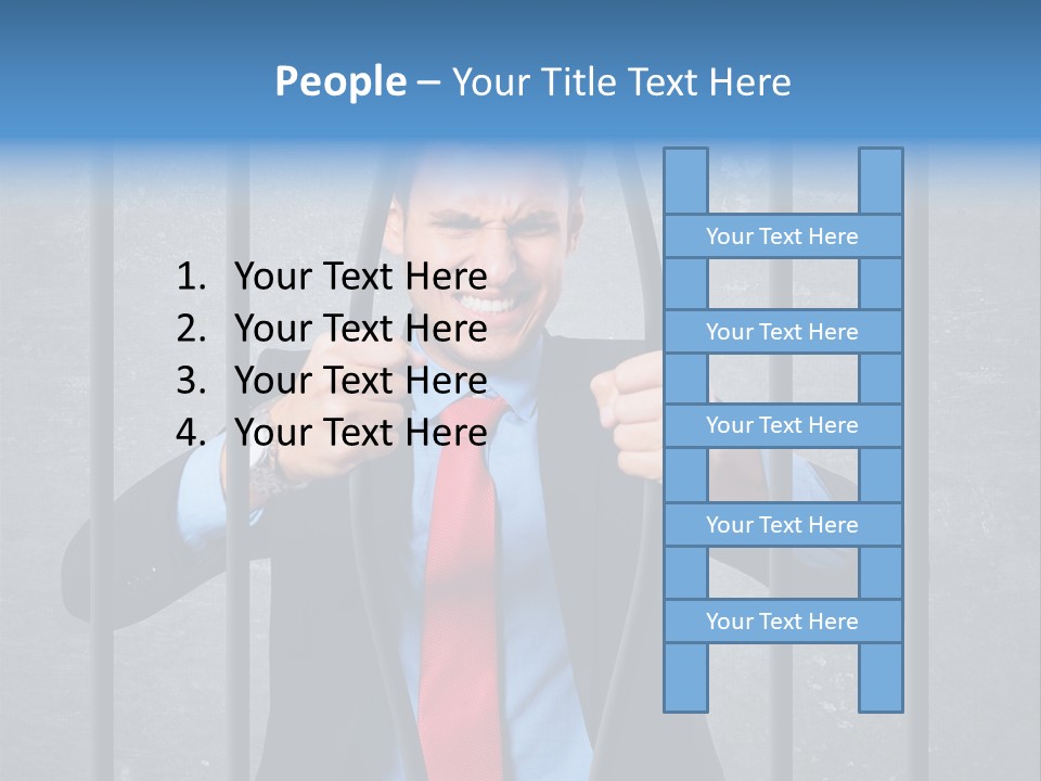 Career Man Strong PowerPoint Template