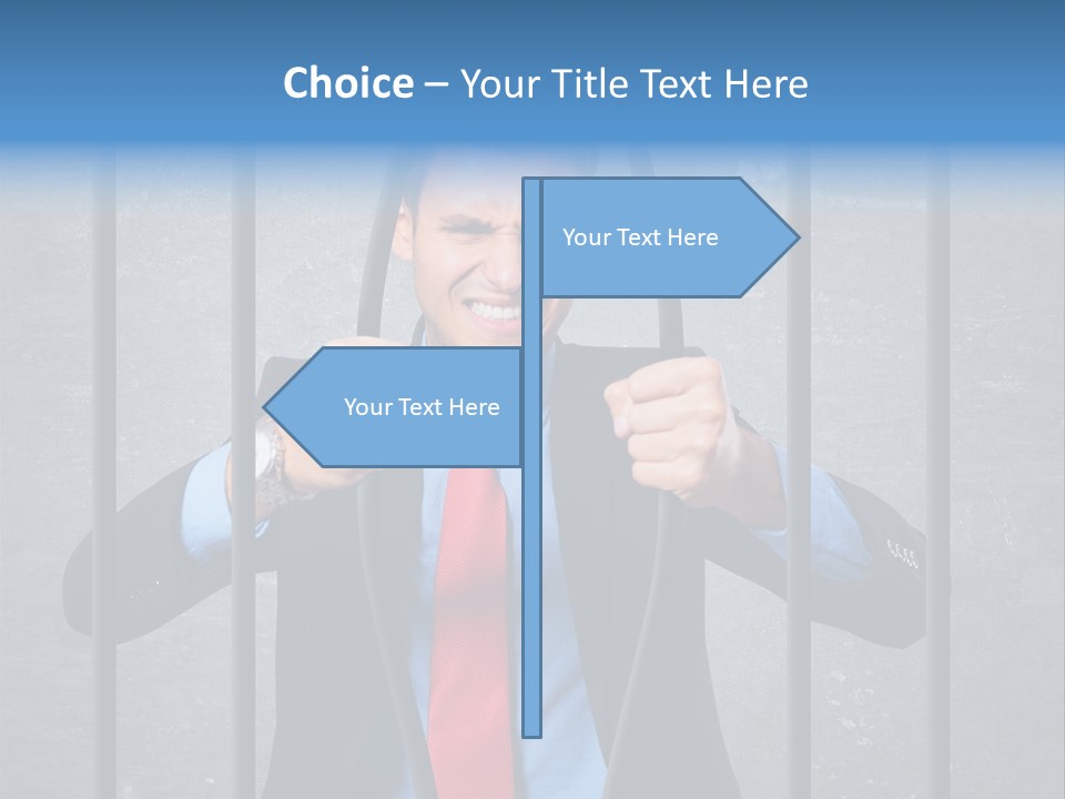 Career Man Strong PowerPoint Template