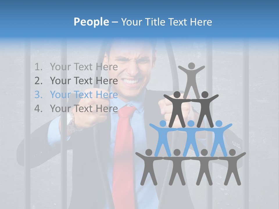 Career Man Strong PowerPoint Template