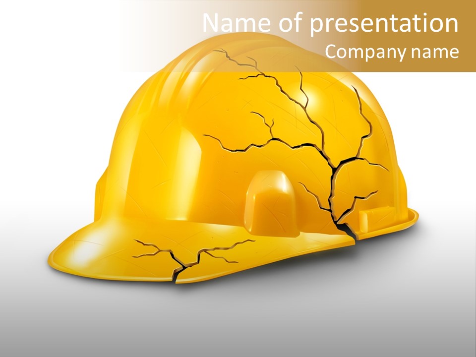 Work Accident Yellow Concussion Injury PowerPoint Template