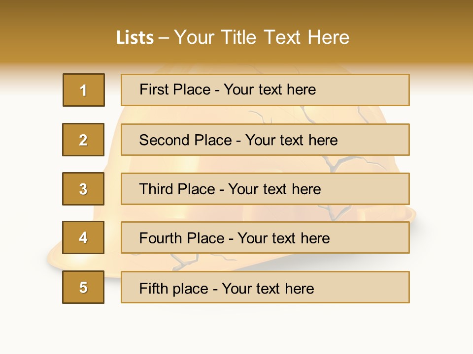 Work Accident Yellow Concussion Injury PowerPoint Template
