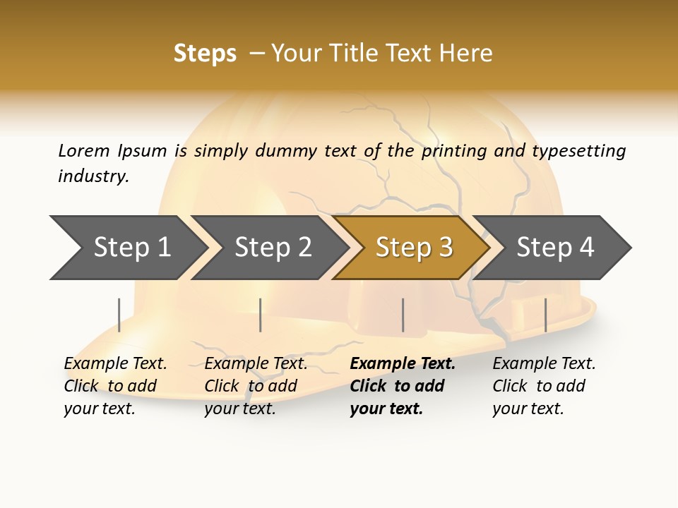 Work Accident Yellow Concussion Injury PowerPoint Template