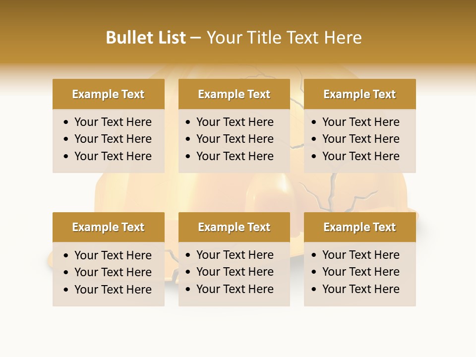 Work Accident Yellow Concussion Injury PowerPoint Template