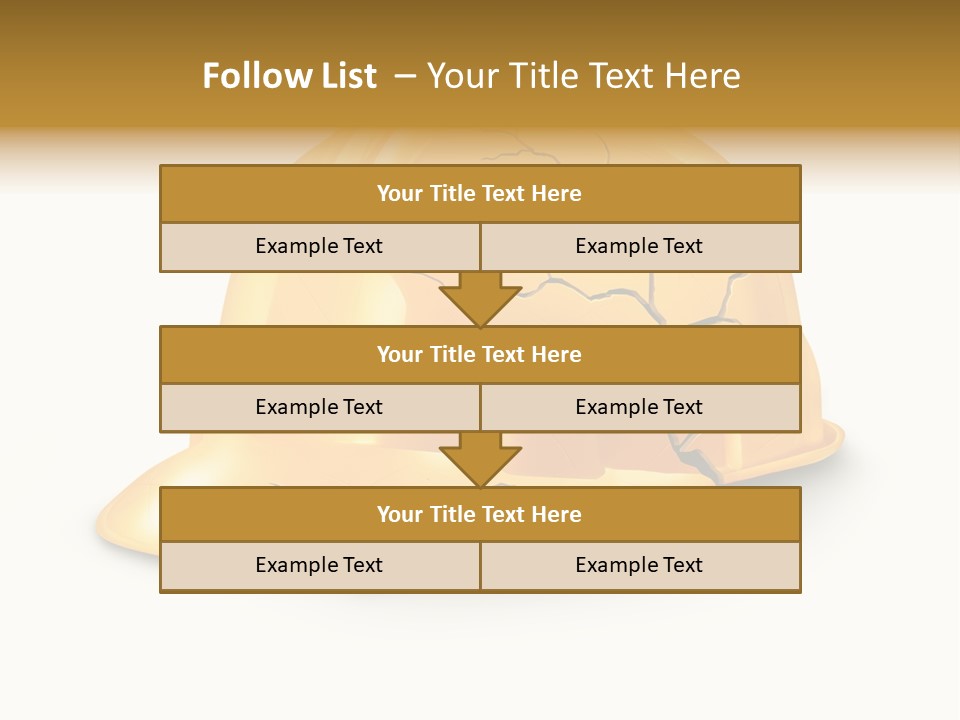 Work Accident Yellow Concussion Injury PowerPoint Template