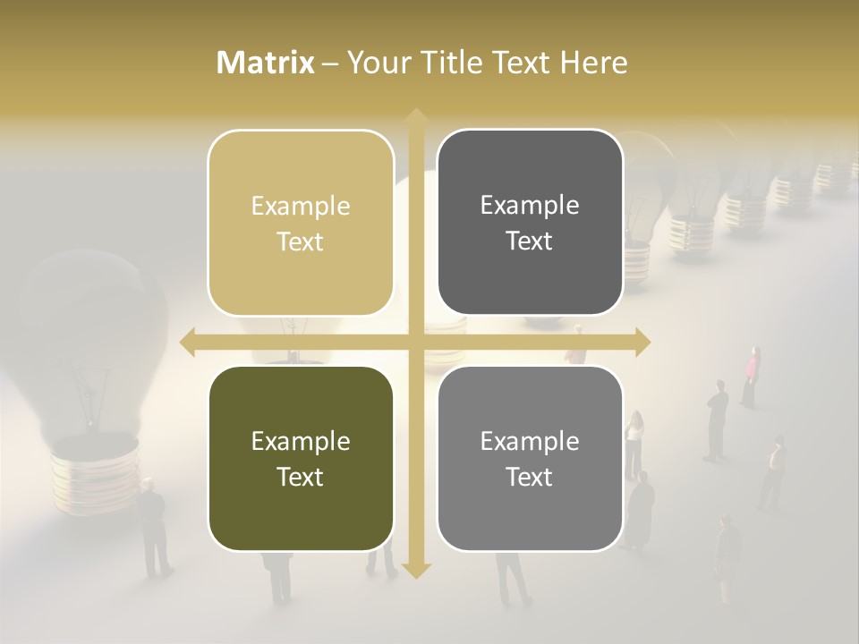 A Group Of People Standing In Front Of A Light Bulb PowerPoint Template