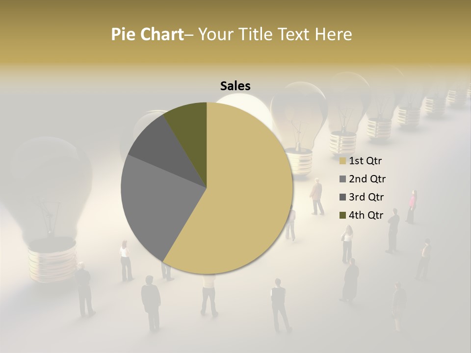 A Group Of People Standing In Front Of A Light Bulb PowerPoint Template