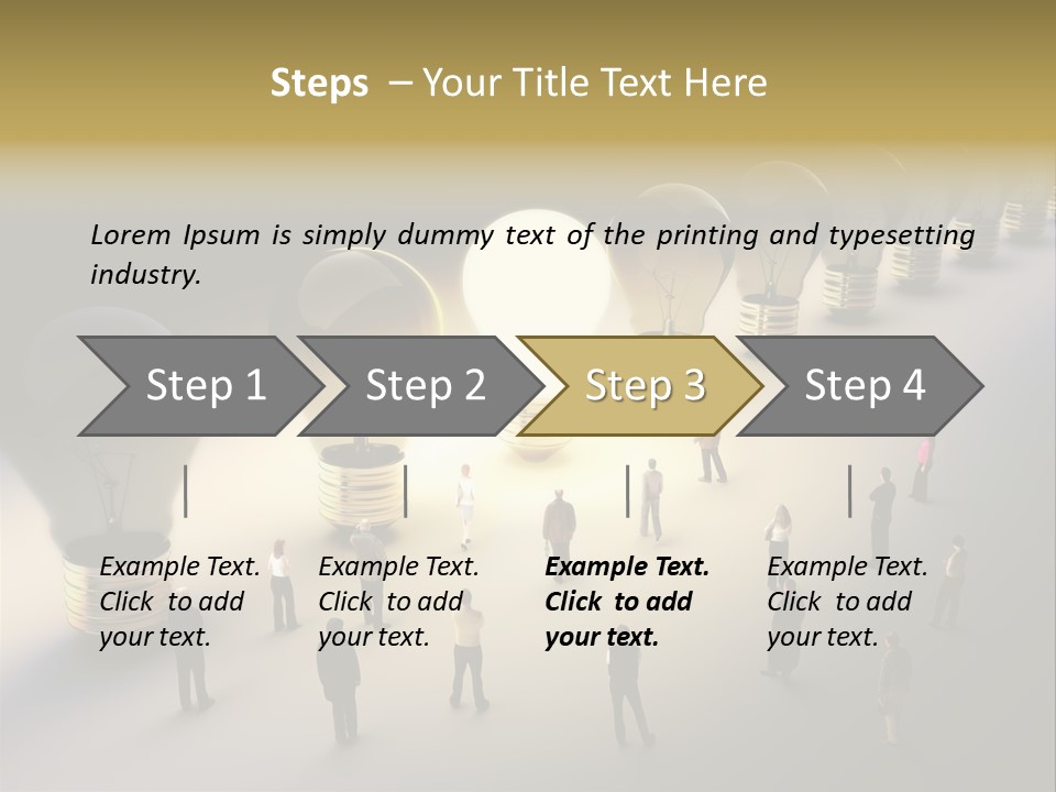 A Group Of People Standing In Front Of A Light Bulb PowerPoint Template