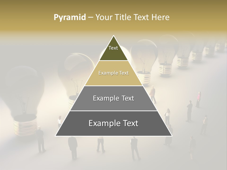 A Group Of People Standing In Front Of A Light Bulb PowerPoint Template
