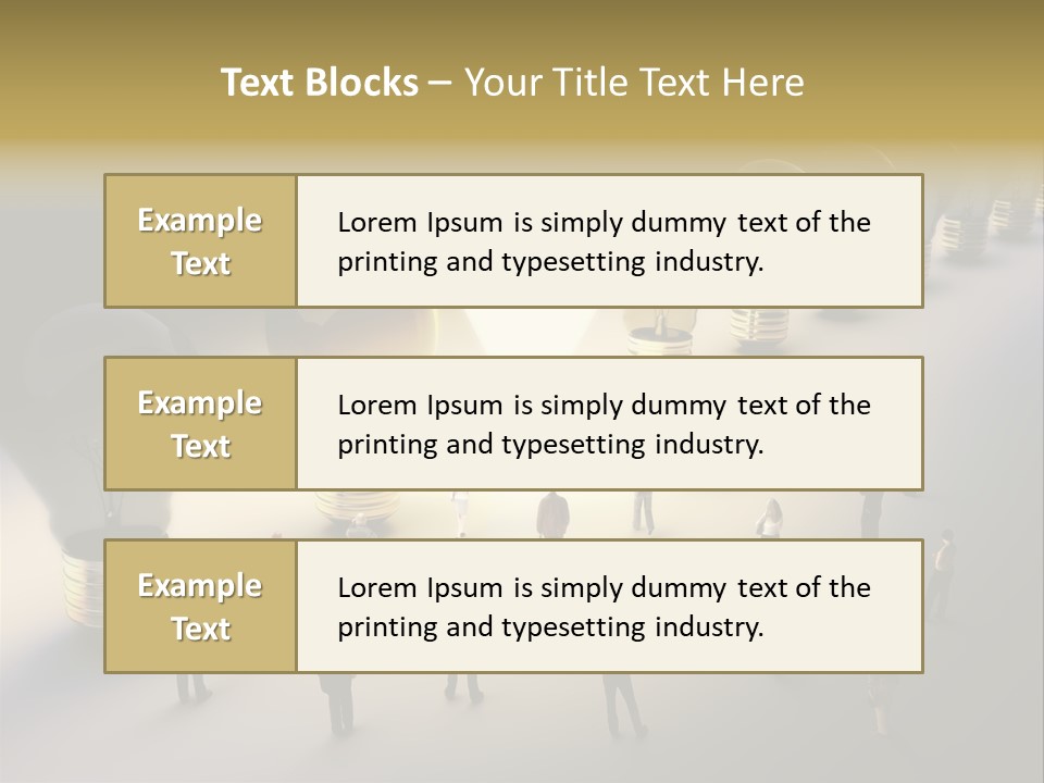 A Group Of People Standing In Front Of A Light Bulb PowerPoint Template