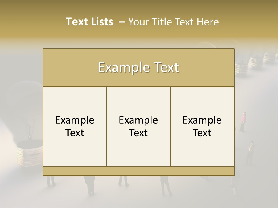 A Group Of People Standing In Front Of A Light Bulb PowerPoint Template