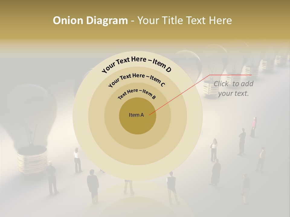 A Group Of People Standing In Front Of A Light Bulb PowerPoint Template