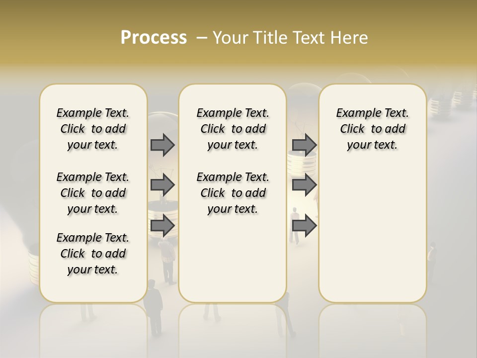 A Group Of People Standing In Front Of A Light Bulb PowerPoint Template