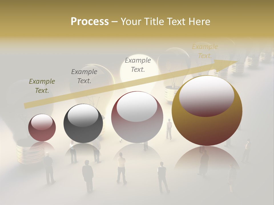 A Group Of People Standing In Front Of A Light Bulb PowerPoint Template