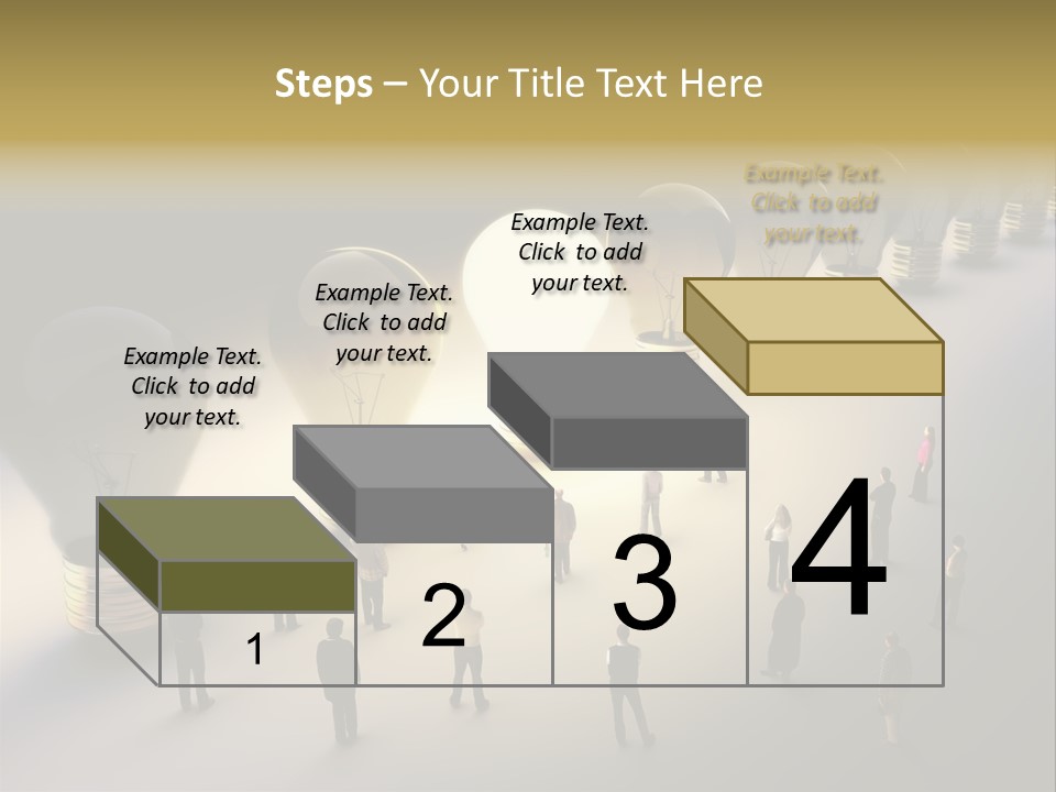 A Group Of People Standing In Front Of A Light Bulb PowerPoint Template