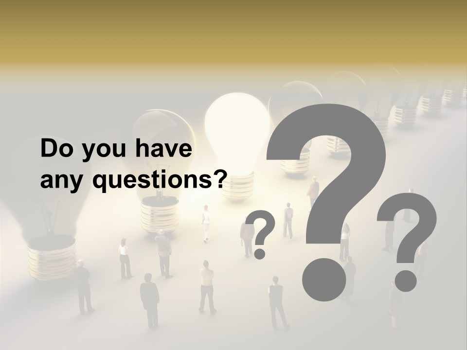 A Group Of People Standing In Front Of A Light Bulb PowerPoint Template