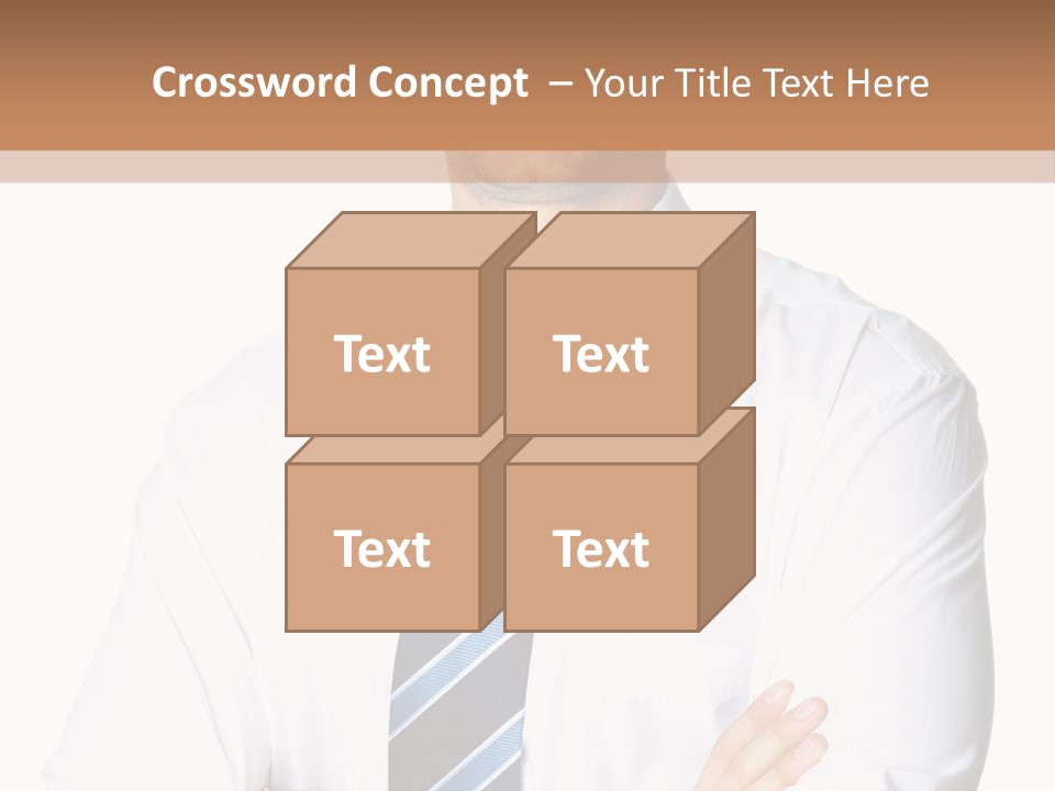 Cut Office Male PowerPoint Template