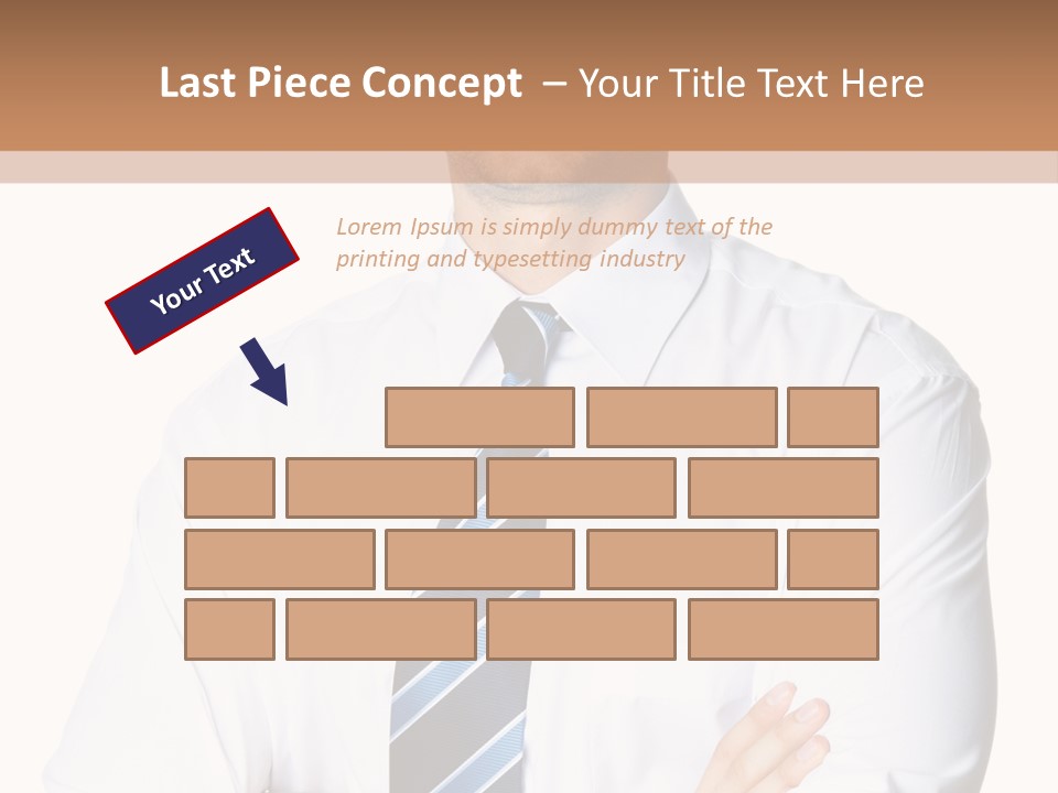 Cut Office Male PowerPoint Template