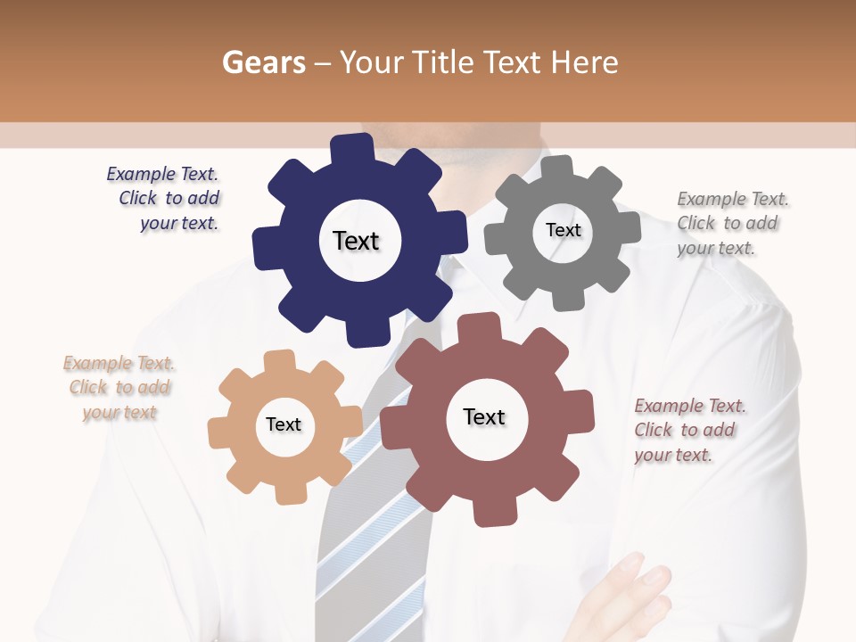 Cut Office Male PowerPoint Template