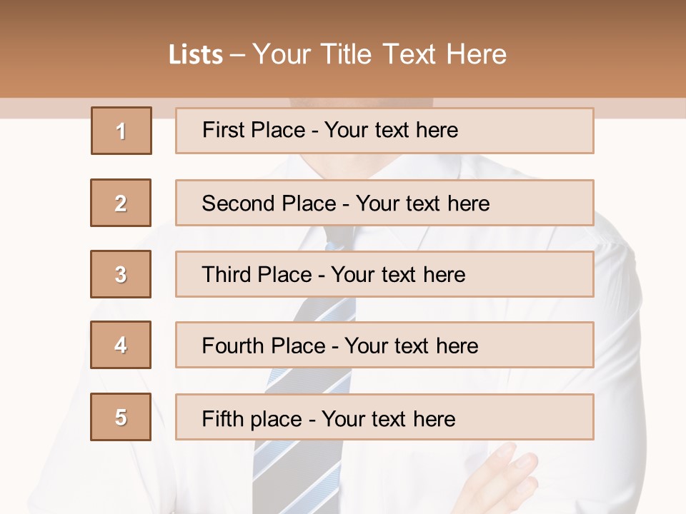 Cut Office Male PowerPoint Template