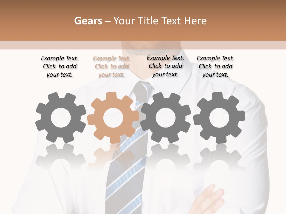 Cut Office Male PowerPoint Template