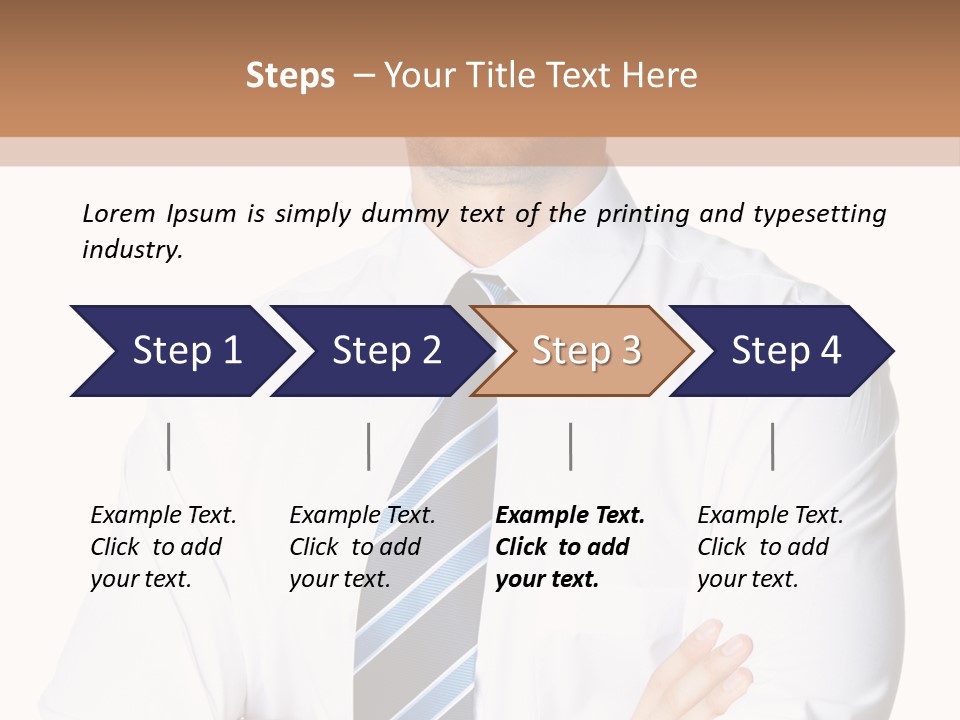 Cut Office Male PowerPoint Template