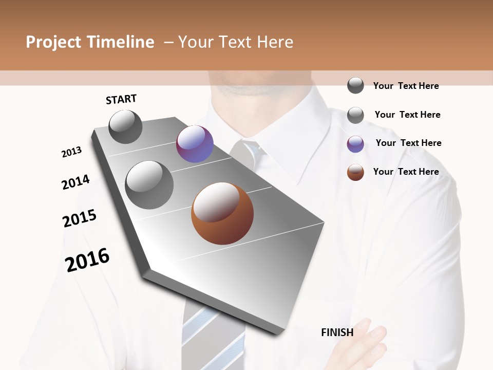 Cut Office Male PowerPoint Template