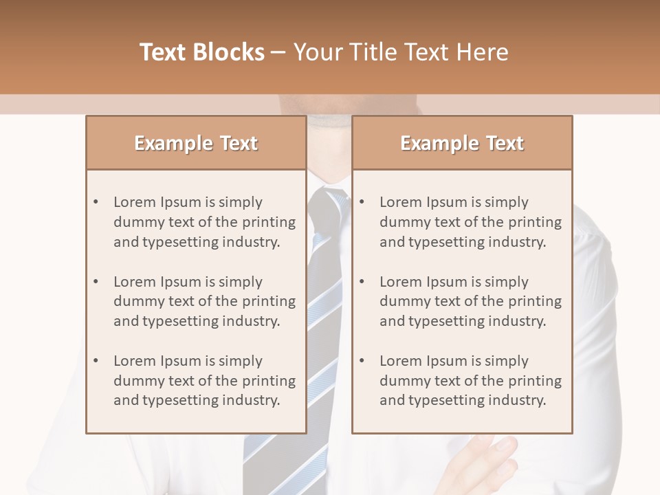 Cut Office Male PowerPoint Template