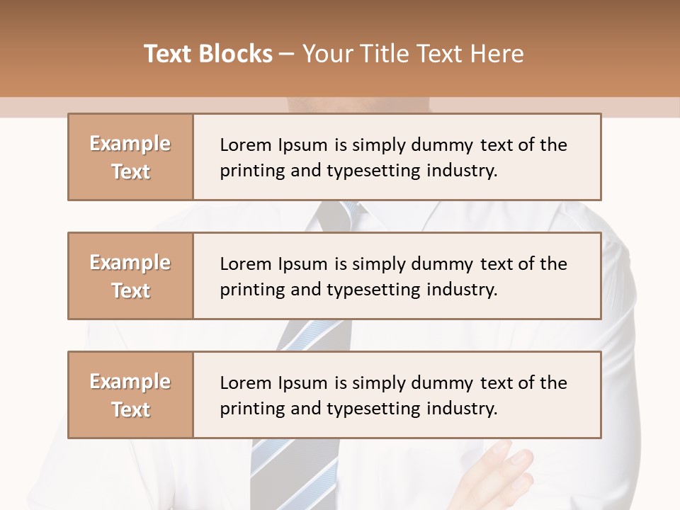 Cut Office Male PowerPoint Template
