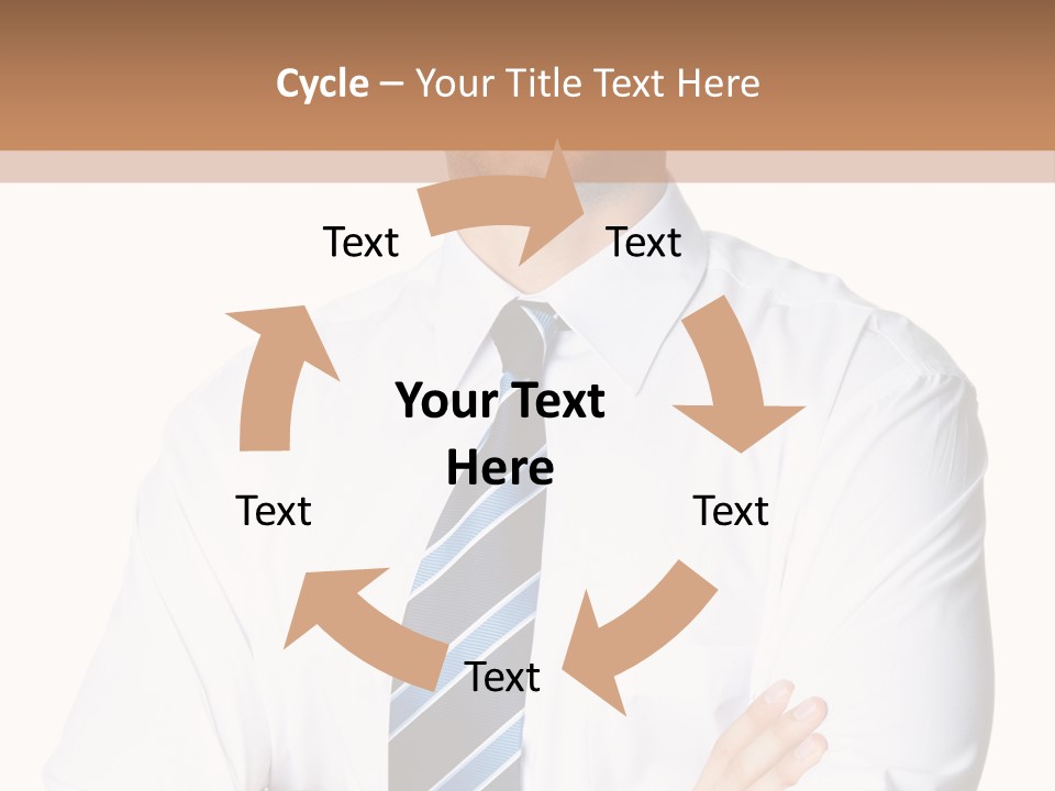 Cut Office Male PowerPoint Template