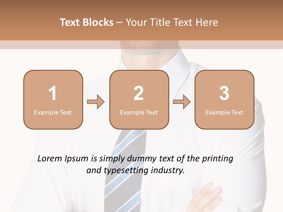 Cut Office Male PowerPoint Template