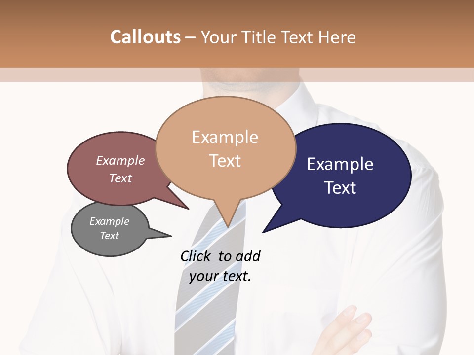 Cut Office Male PowerPoint Template