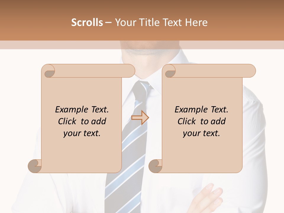Cut Office Male PowerPoint Template