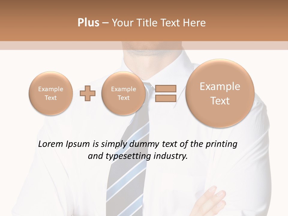 Cut Office Male PowerPoint Template