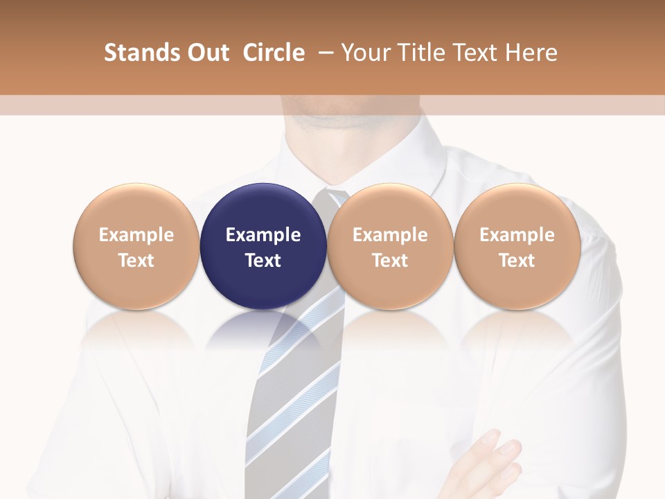 Cut Office Male PowerPoint Template