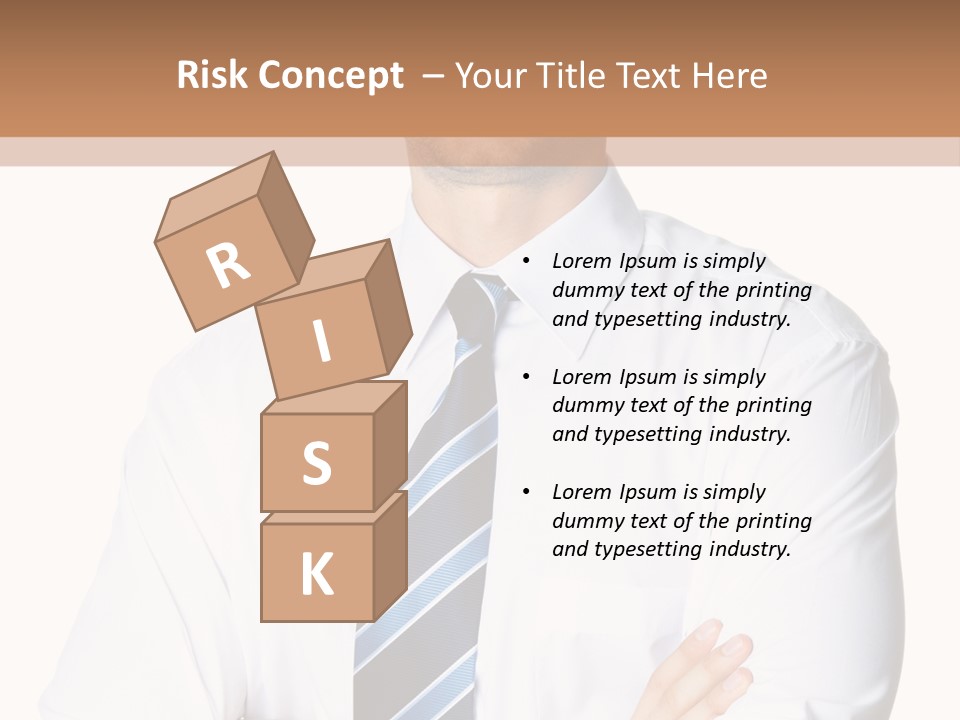 Cut Office Male PowerPoint Template