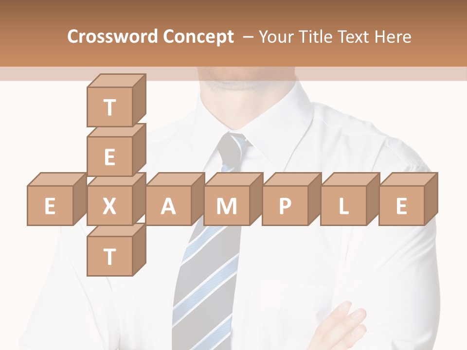 Cut Office Male PowerPoint Template