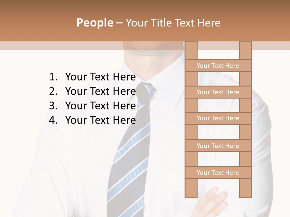 Cut Office Male PowerPoint Template